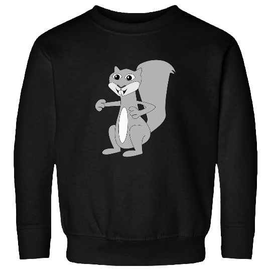 Squirrel Pet Grey Squirrel Cartoon Sweatshirts