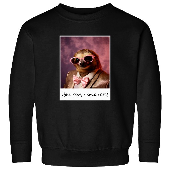 Sloth Pet Funny Toe Licking Sloth Hell Yeah I Suck Toes Sweatshirts
