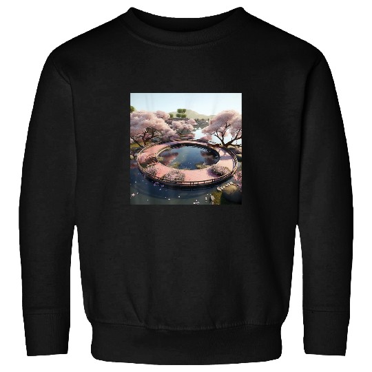 Korean Oasis Circular Blossom Delight Sweatshirts
