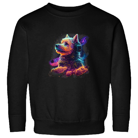Astronauts Norfolk Terrier dog Space Galaxy 2 Sweatshirts