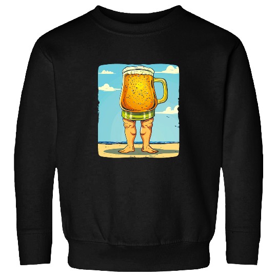 Beer Fun walking Beer in Swim Trunks Costume Sweatshirts