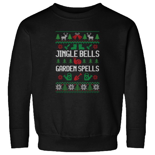 Jingle Bells Garden Spells Ugly xmass Gardening Christmas Sweatshirts
