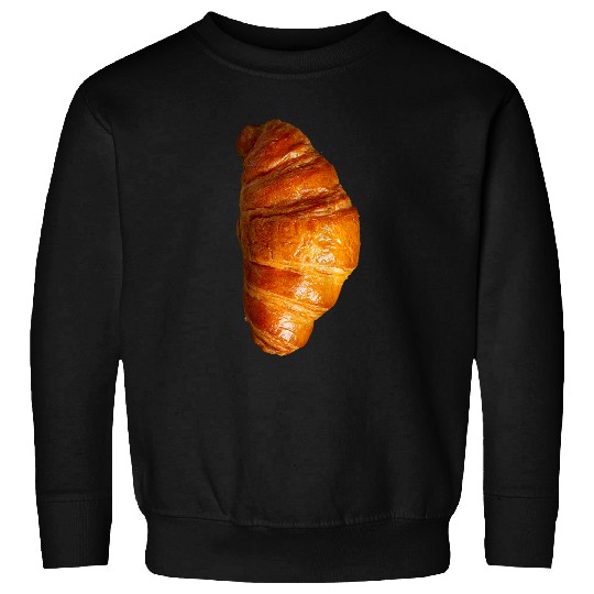 Coffee Fun Croissant Cosume Couple Matching With Coffee Art on back Sweatshirts