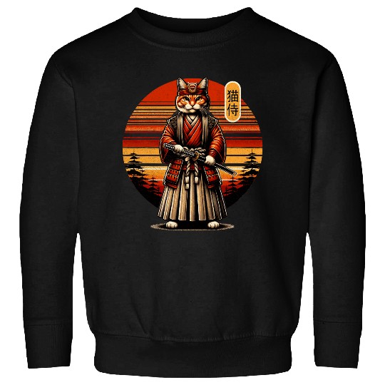 Japanese Samurai Cat Tattoo Kawaii Ninja Cat 28 Sweatshirts