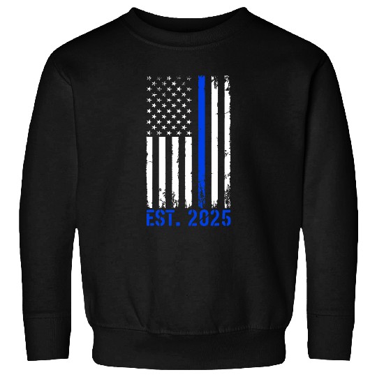 Police Graduation 2025 US Flag Police Academy Graduate Retro Sweatshirts