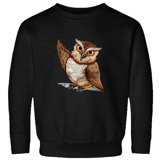 Owl Pet Cute Beard Owl Graphic Birding Animal Lover Zookeeper Sweatshirts