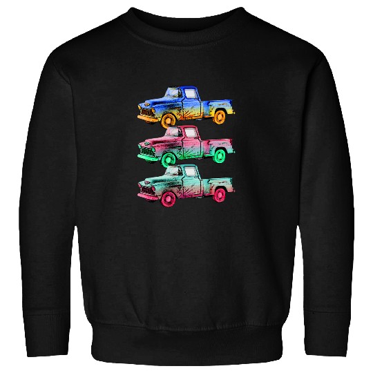 Pickup Truck vintages Classic 50s 60s Retro Camper Sweatshirts