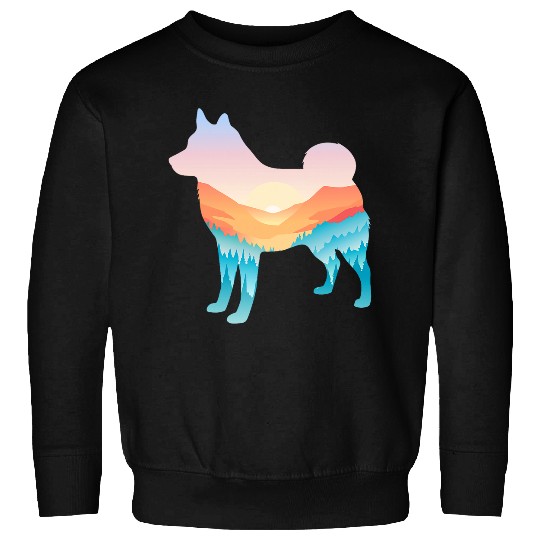 Schipperke Nature Hiking Dog Sunrise Adventure Sweatshirts