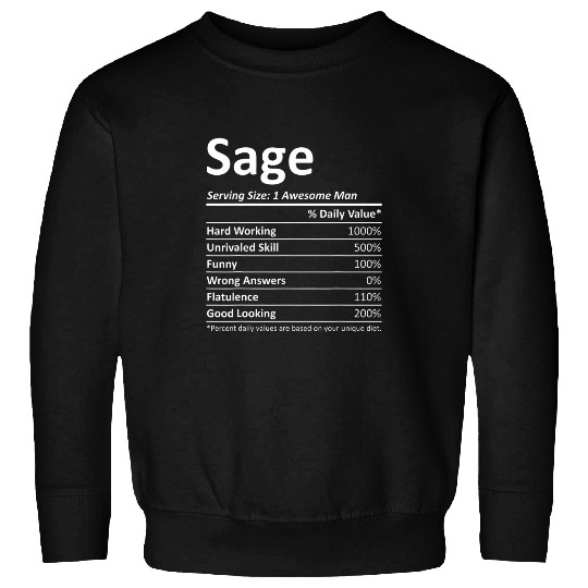 SAGE Nutrition Funny Birthday Personalized Name Gift Idea Sweatshirts