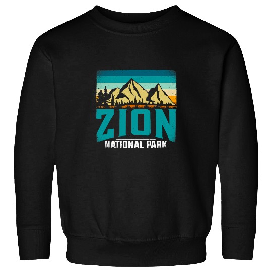 Retro Zion National Park Hiking Sweatshirts