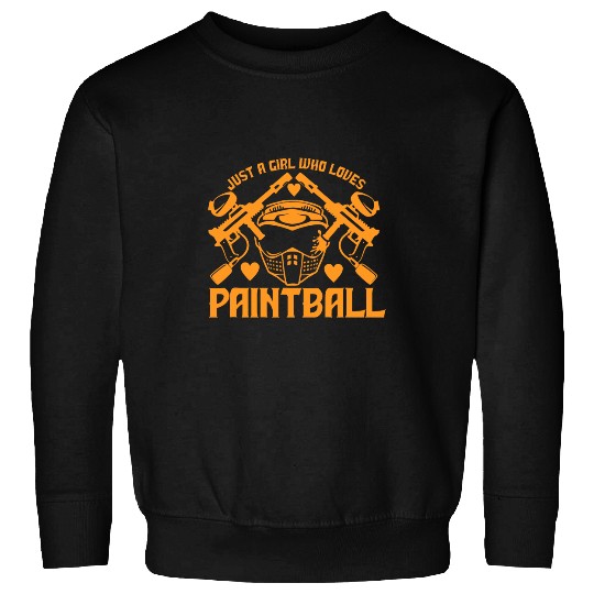 Just A Girl Who Loves paintballs Painballer Air guns Pew Pew 1 Sweatshirts