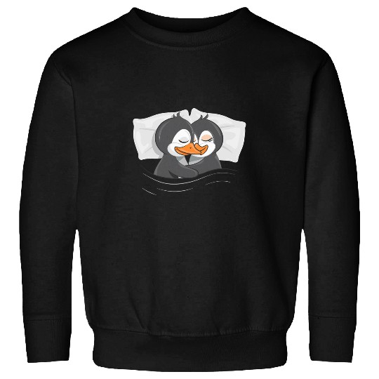 Penguin Pet Matching Penguin Pajama Valentines Day Women Men Couples Sweatshirts