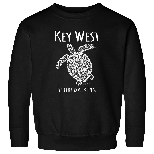 Turtle Pet Key West Florida Sea Turtle Art on Back 4 Sweatshirts