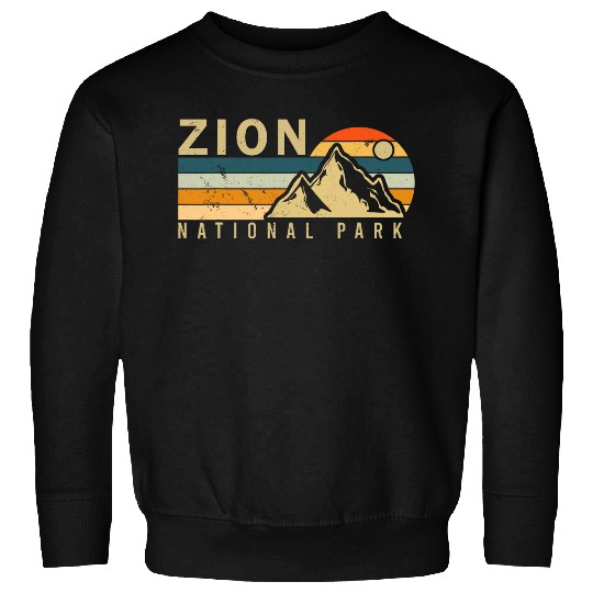 Retro Zion National Park Utah Hiking Sweatshirts