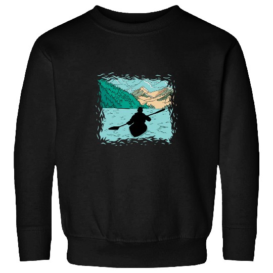 Kayak Boating Kayaking Outdoor Activities Adventure Boatman Sweatshirts