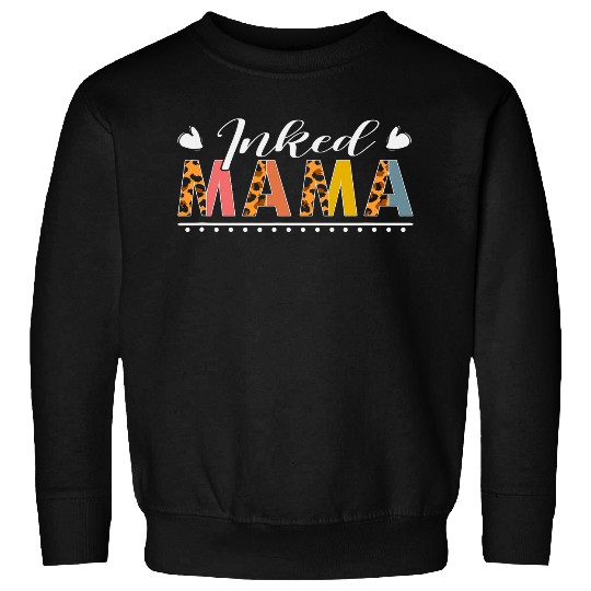 Inked Mama Tattoo Leopard Print vintages Mothers Day Sweatshirts