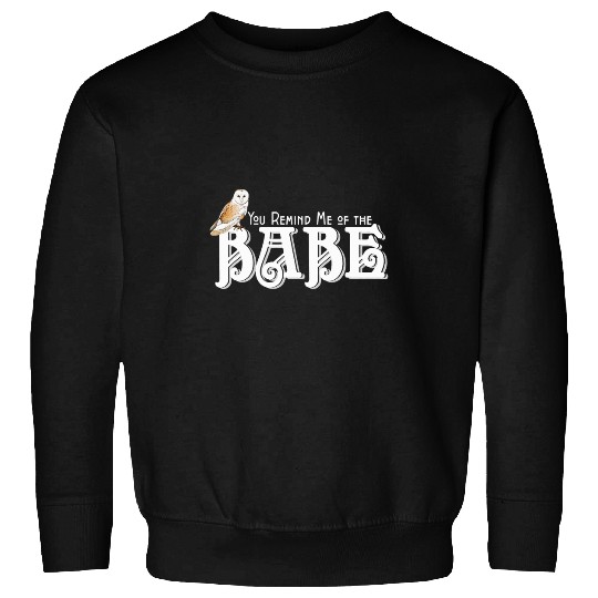 Owl Pet You Remind Me of the Babe Barn Owl Sweatshirts