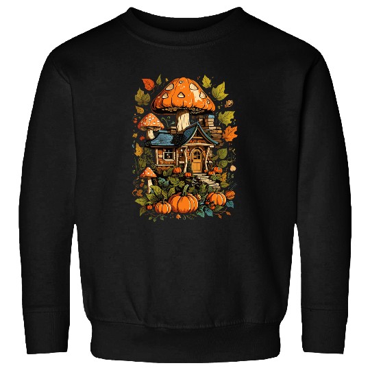 Mushroom House Cottagecore Aesthetics Garden Nature Fungi Sweatshirts