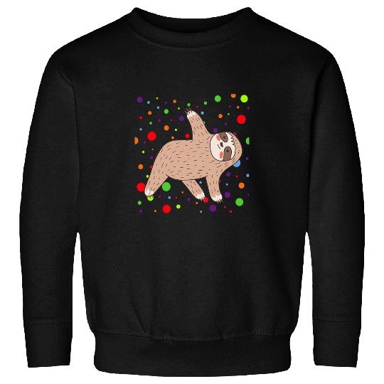 Sloth Pet Spotted Spotty Dot Colored Spot Dotted Sweatshirts