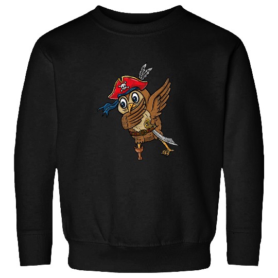 Owl Pet Dabbings Pirate Halloween Owl Vintage Sweatshirts