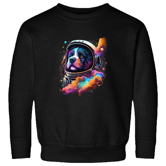 Astronauts English Springer Spaniel dog Space Galaxy Sweatshirts
