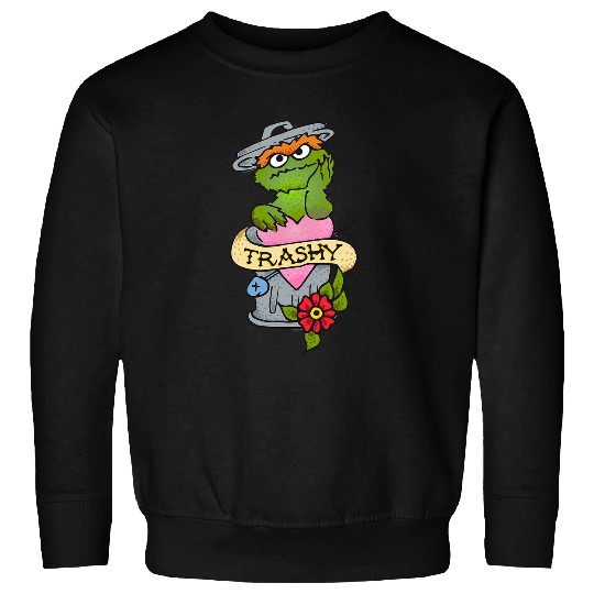 Sesame Street Oscar The Grouch Trashy Tattoo Sweatshirts