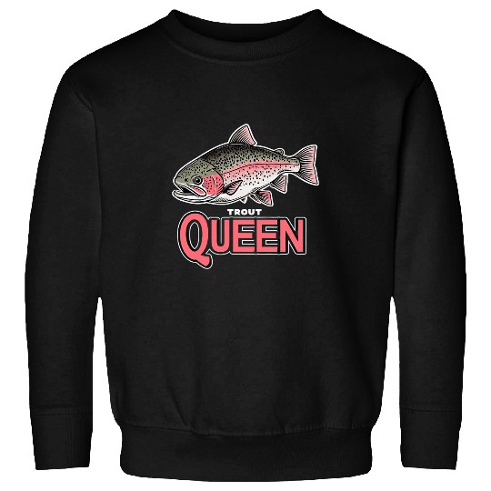 Rainbow Trout Fly Fishing Graphic Trout Queen 3 Sweatshirts