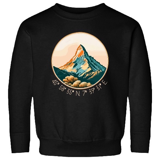 Matterhorn Switzerland Hiking Retro Mountain 1 Sweatshirts