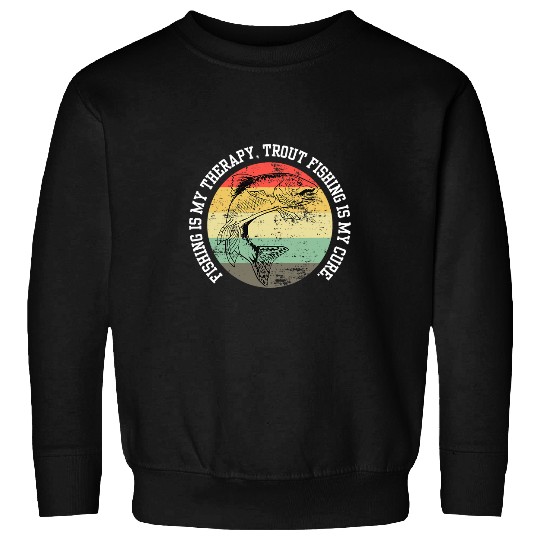 Retro Lake Trout Fishing Nature Outdoor Camping Fisherman 2 Sweatshirts