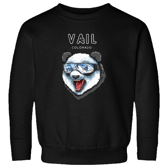 Panda Pet Vail Colorado USA Panda Ski Sweatshirts