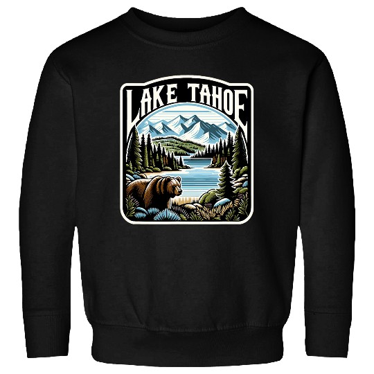 Lake Tahoe Adventure Nature Lover Mountain Hiking Design 1 Sweatshirts