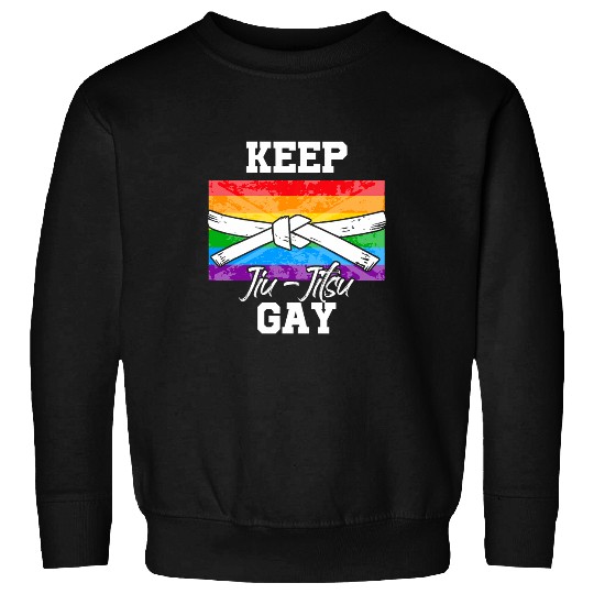 Keep Jiu Jitsu Gay LGBT Pride Month Ally Flag Sweatshirts
