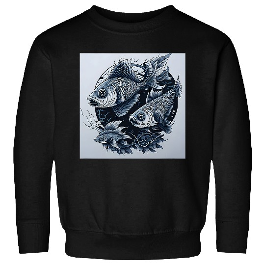 Japanese traditional tattoo design short sleeve Sweatshirts