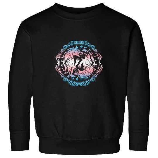 Dragon Pet Transgender Yin Yang Dragon Transgender Pride LGBTQ Sweatshirts