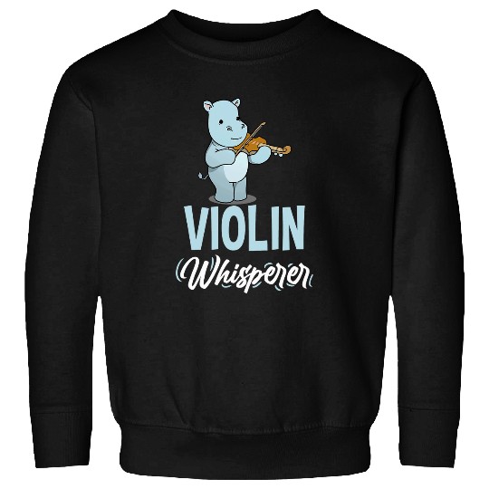 Hippo Pet Violin Whisperer Hippo Violinist Sweatshirts