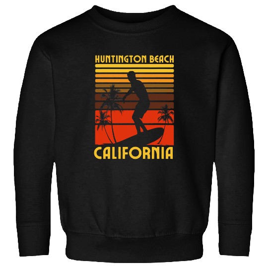 Surf Life Huntington Beach californiasSurfing Surfer Ocean Vintage Sweatshirts