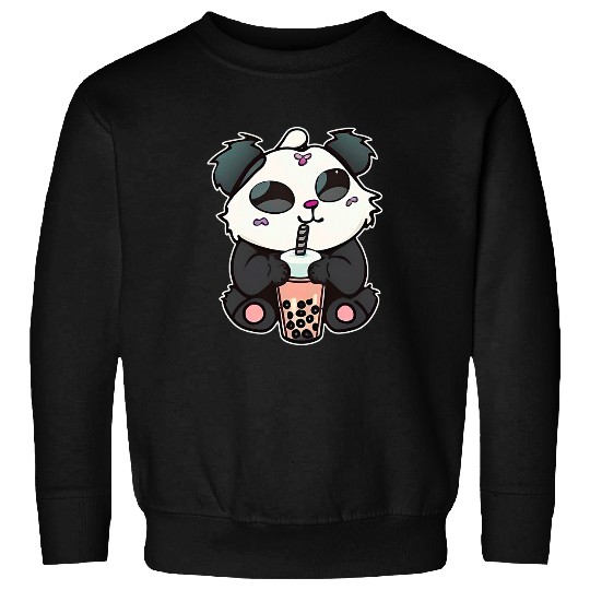 Panda Pet Boba Tapioca Pearls Bubble Milk Tea Drink Panda Lover 4 Sweatshirts