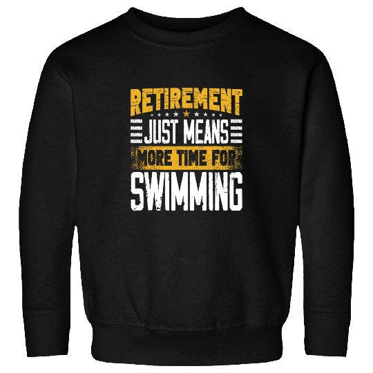 Swimmer Rescue Lifeguard Swim Instructor Retired Retirement Sweatshirts