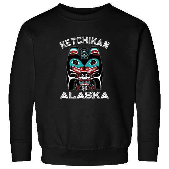 Bear Pet Indigenous Ketchikan Alaska Native American Art Indian Bear Sweatshirts