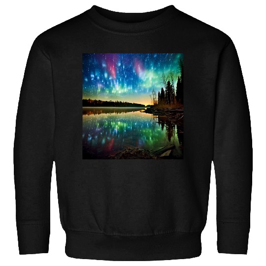 Minnesota Northern Lights Sunset Camping Hiking Souvenir Sweatshirts