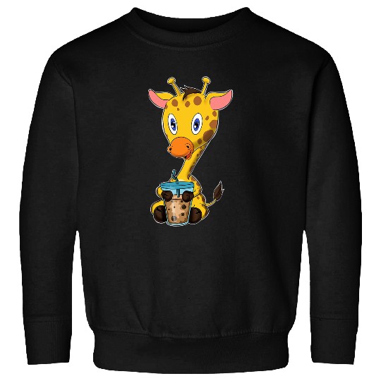 Giraffe Pet Bubble Tea Kawaii Giraffe I Boba Tea Otaku Giraffe Sweatshirts