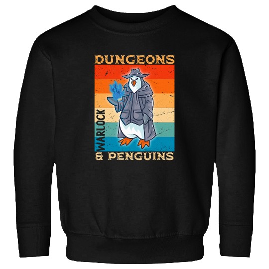 Penguin Pet warlock dungeons and penguins penguin nerd geek rpg game Sweatshirts