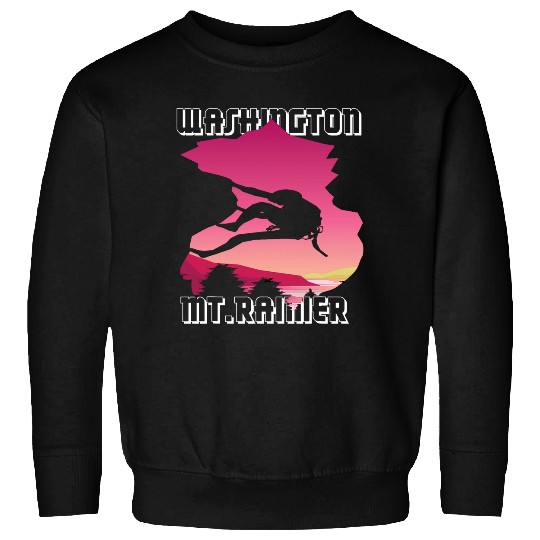 Mountaineer Mt Rainier Mountain Climber Hike Washington Sweatshirts