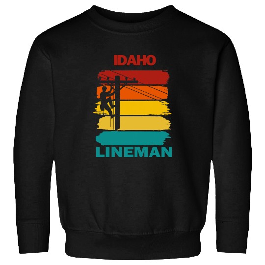 Electrical Idaho Lineman Sunset Electrician Sweatshirts