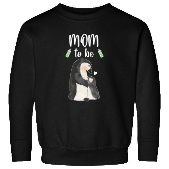 Penguin Pet Mom To Be Penguin Baby Shower Sweatshirts
