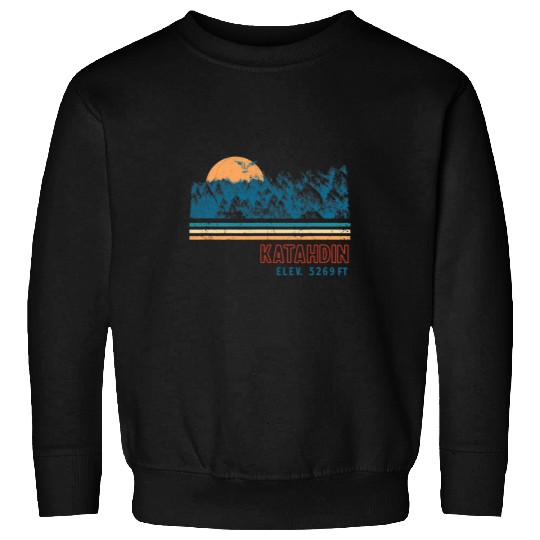 Climbing Climber Katahdin Maine Hiking Climbing Retro Climb Sweatshirts