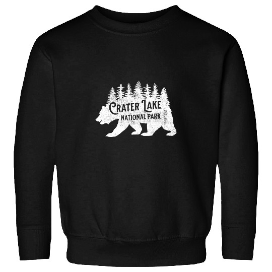 Funny Bear Crater Lake Oregon Nature Bear Hiking Outdoors Cute Bears Sweatshirts
