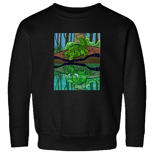 Dragon Pet Crocodile Dragon Fairy Tale Reflective Image Sweatshirts