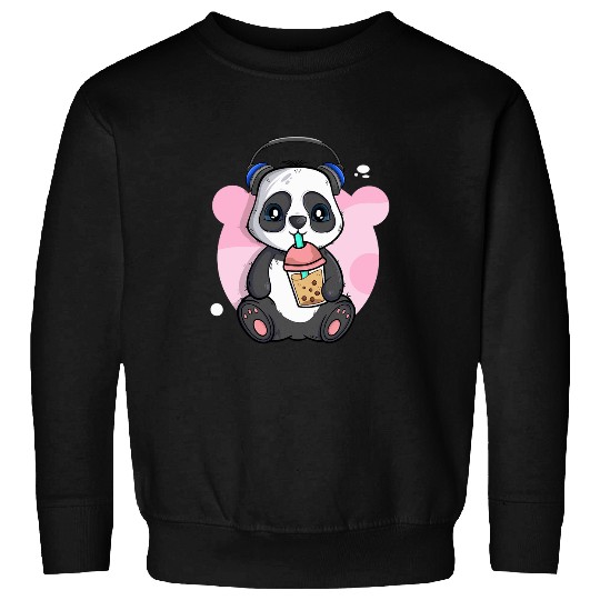 Panda Pet Boba Tea Bubble Tea Cute Kawaii Neko Panda Bear Sweatshirts