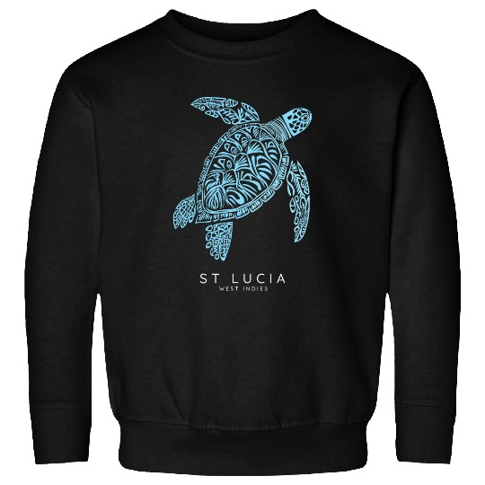 St Lucia Tribal Sea Turtle Scubas Diving vintages Saint Lucia Sweatshirts